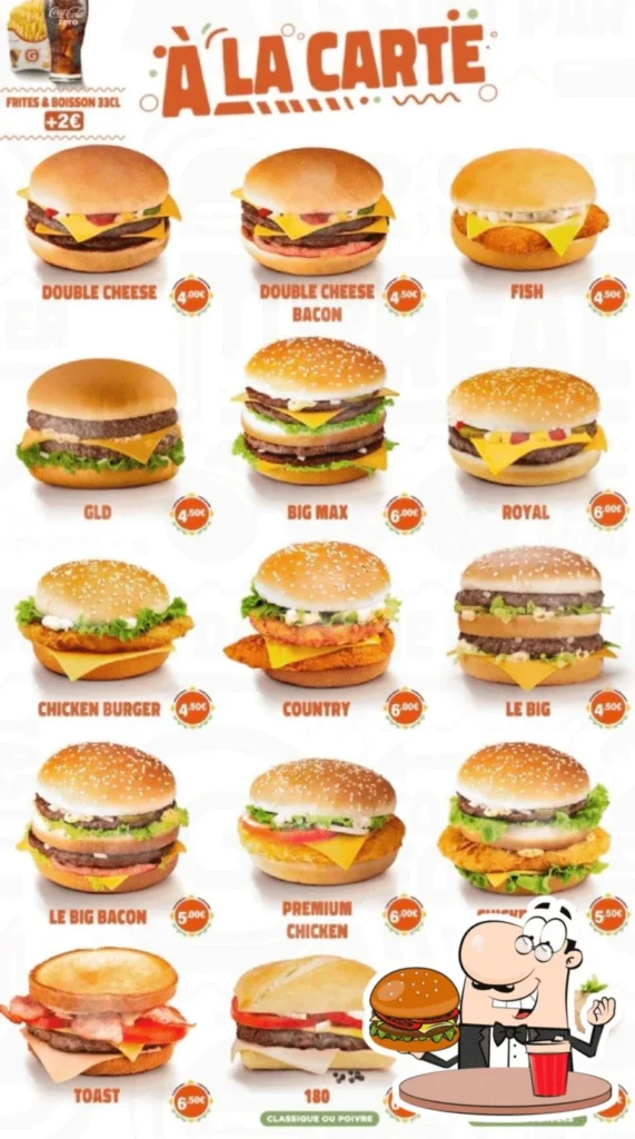 G La Dalle Burger Menu