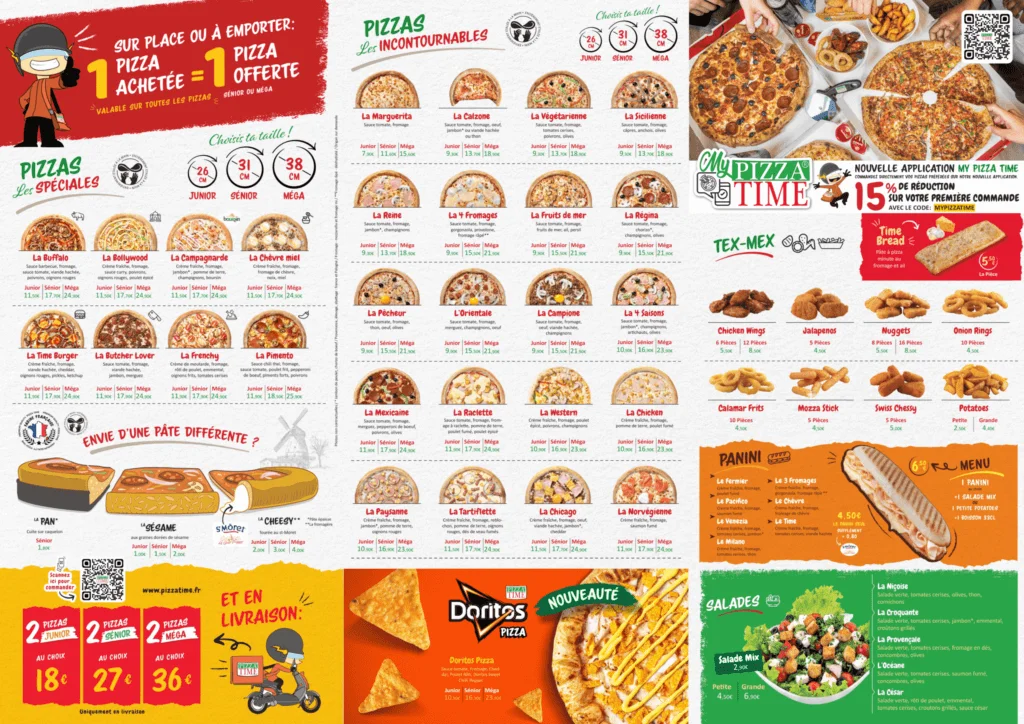 Pizza Time Menu Carte 2