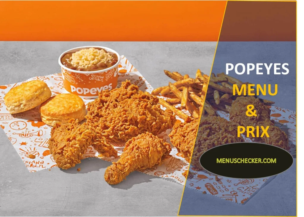 Popeyes Menu and Prix France 2023