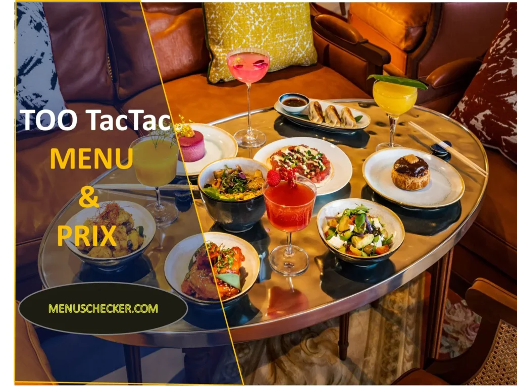 Too TacTac menu and prix France