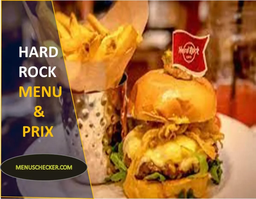 Hard Rock Menu and Prix France