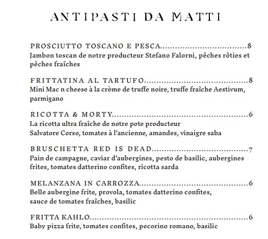 Pizzeria Popolare antipasti