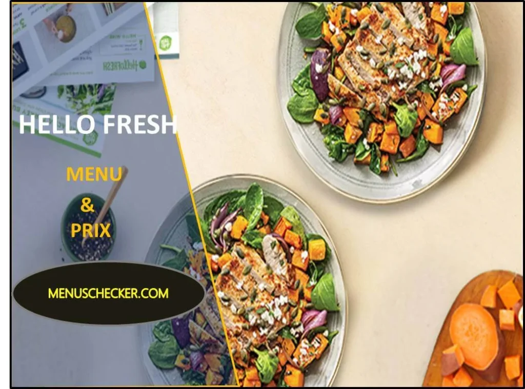 Hello Fresh menu and prix france