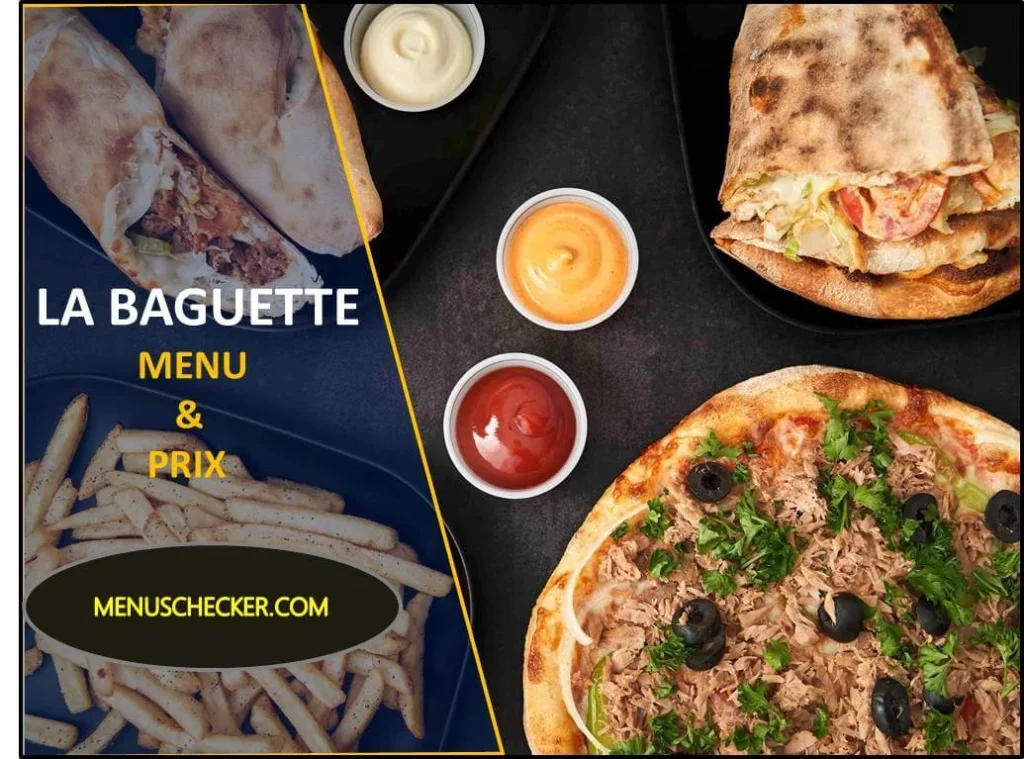 La Baguette Menu and Prix france