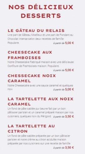 Prix – DÉLICIEUX DESSERTS 