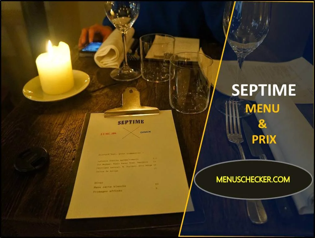 Septime menu & Prix France