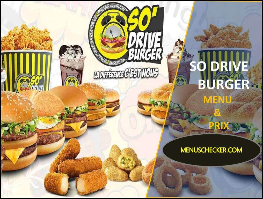 So Drive Burger menu and prix france