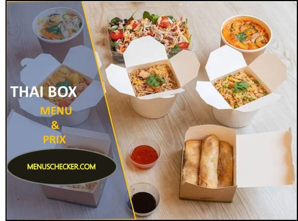 Thai Box menu and prix france