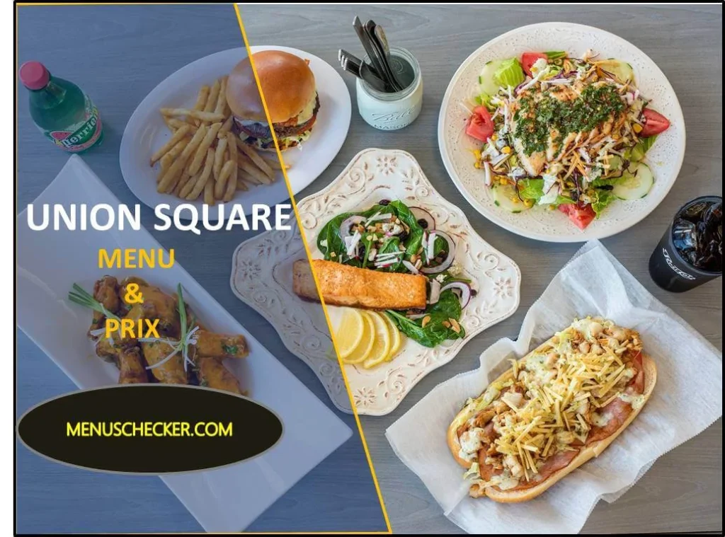 Union Square menu and prix france