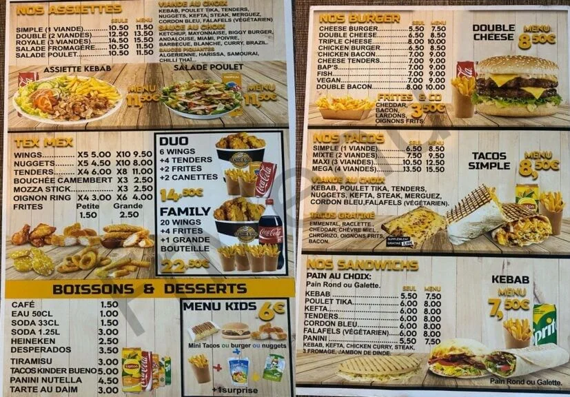 Tacos & Co menu