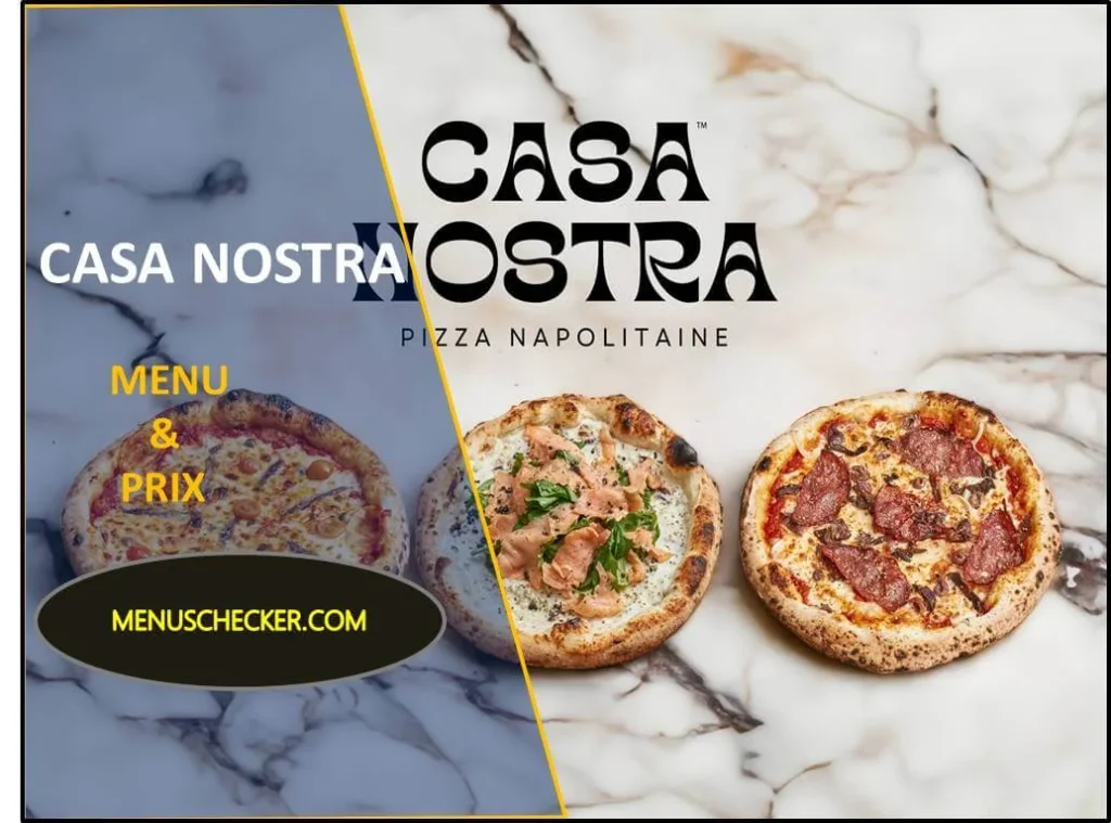 Casa Nostra Menu and Prix France