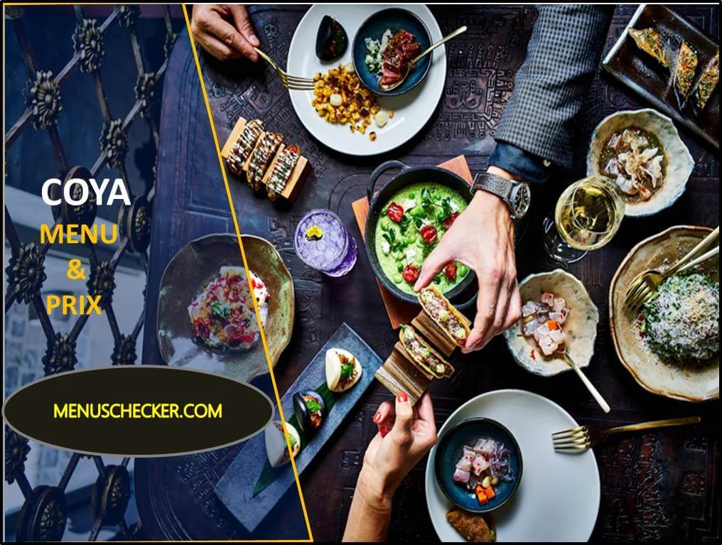 Coya menu and prix France