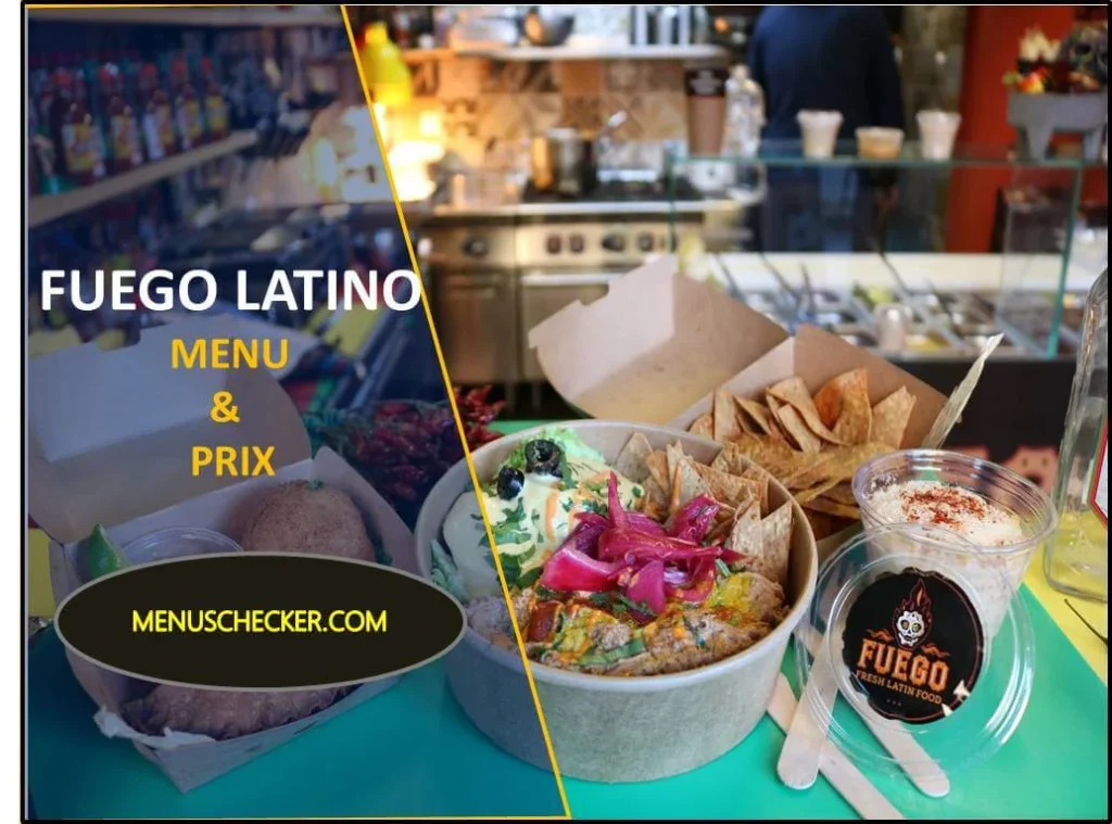 Fuego Latino menu and prix France