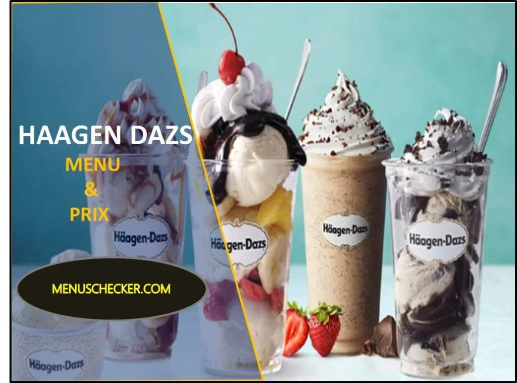 Haagen Dazs menua nd prix france