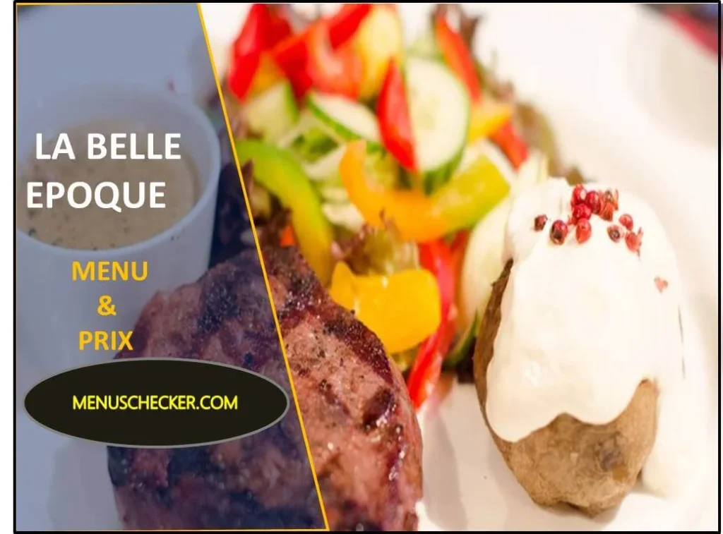 La Belle Epoque menu and prix france