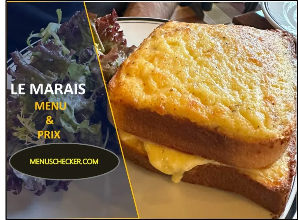 Le Marais Menu and Prix France