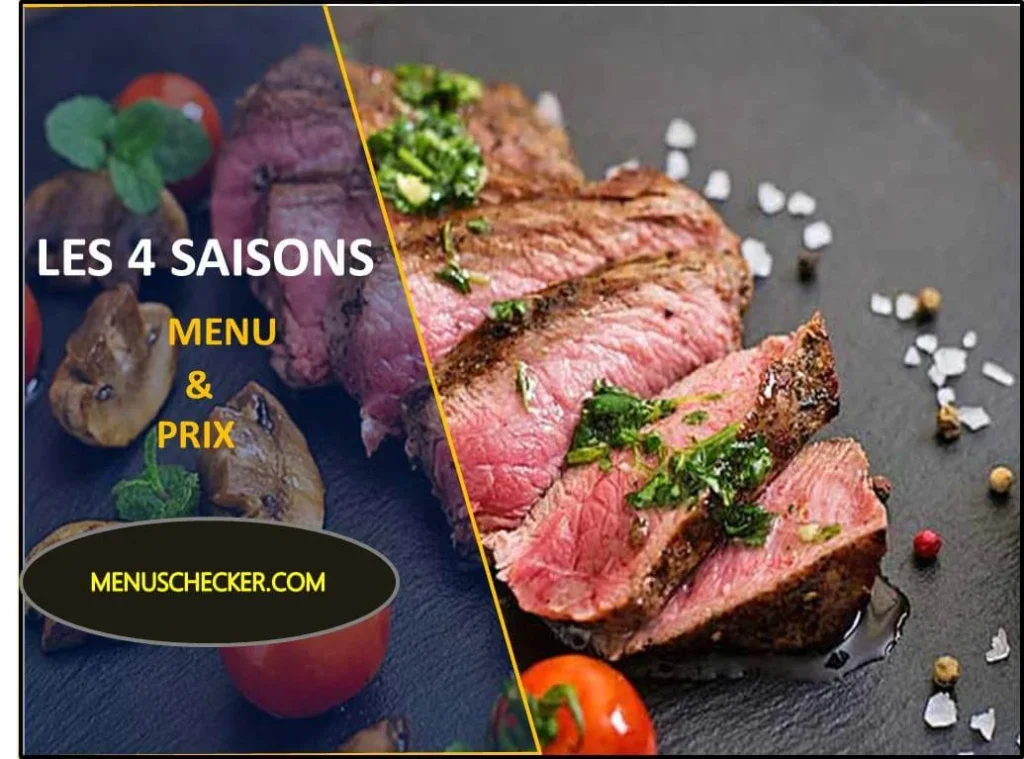 Les 4 saisons menu and prix france