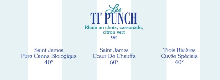 Le Comptoir Général les ti punch