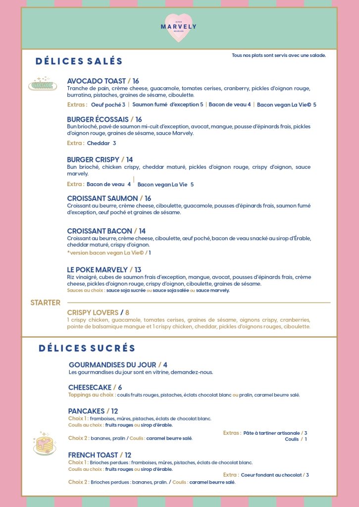 marvely menu delices