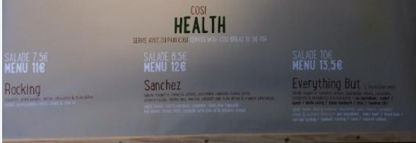 cosi health menu