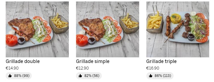 menu grillades