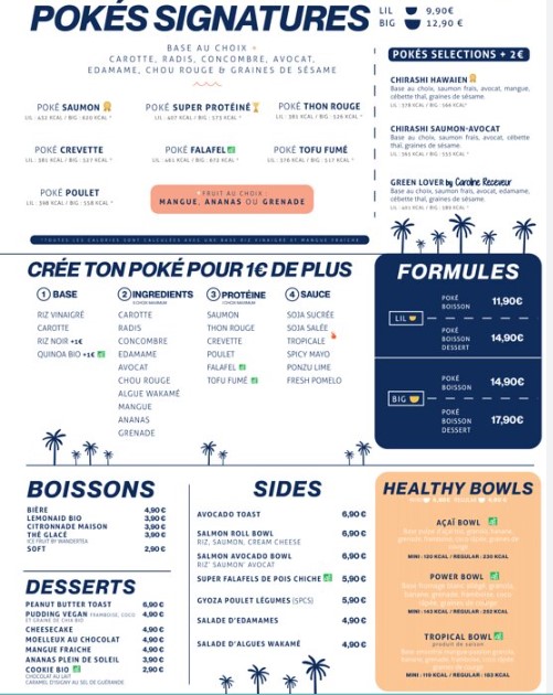 poke carte menu