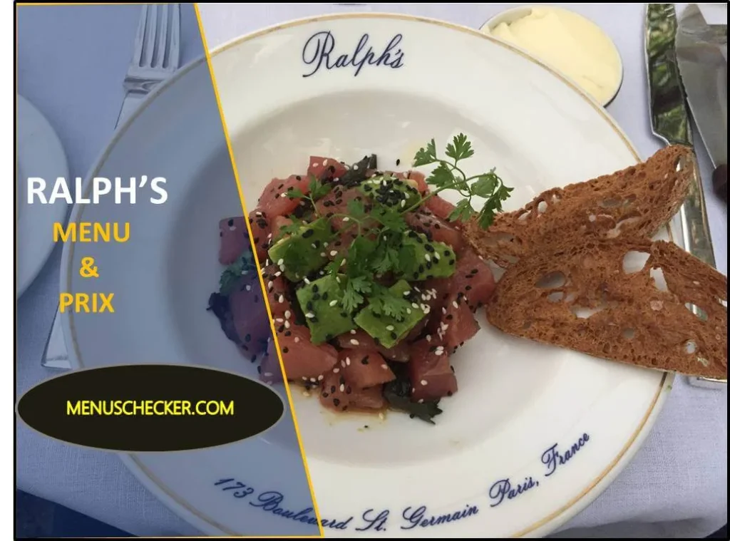 Ralph's menu and prix france