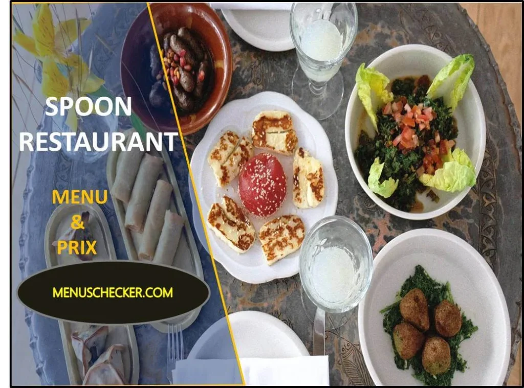 Spoon Restaurant menu and prix france