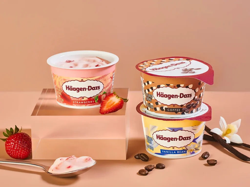 Haagen Dazs ice cream carte