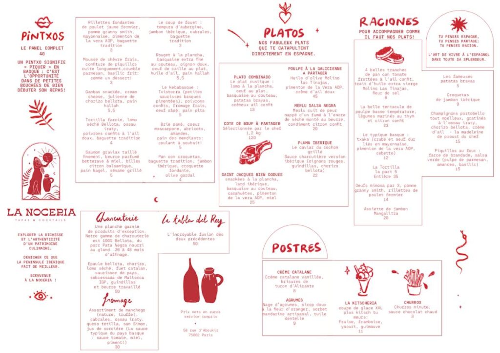 La Noceria Menu
