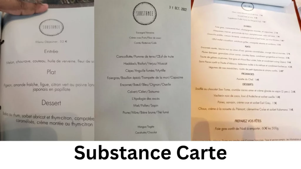 Substance carte