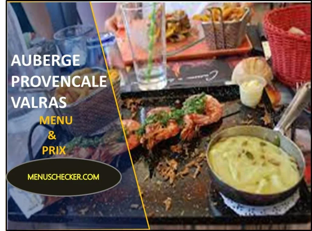 Auberge Provencale Valras menu and prix france