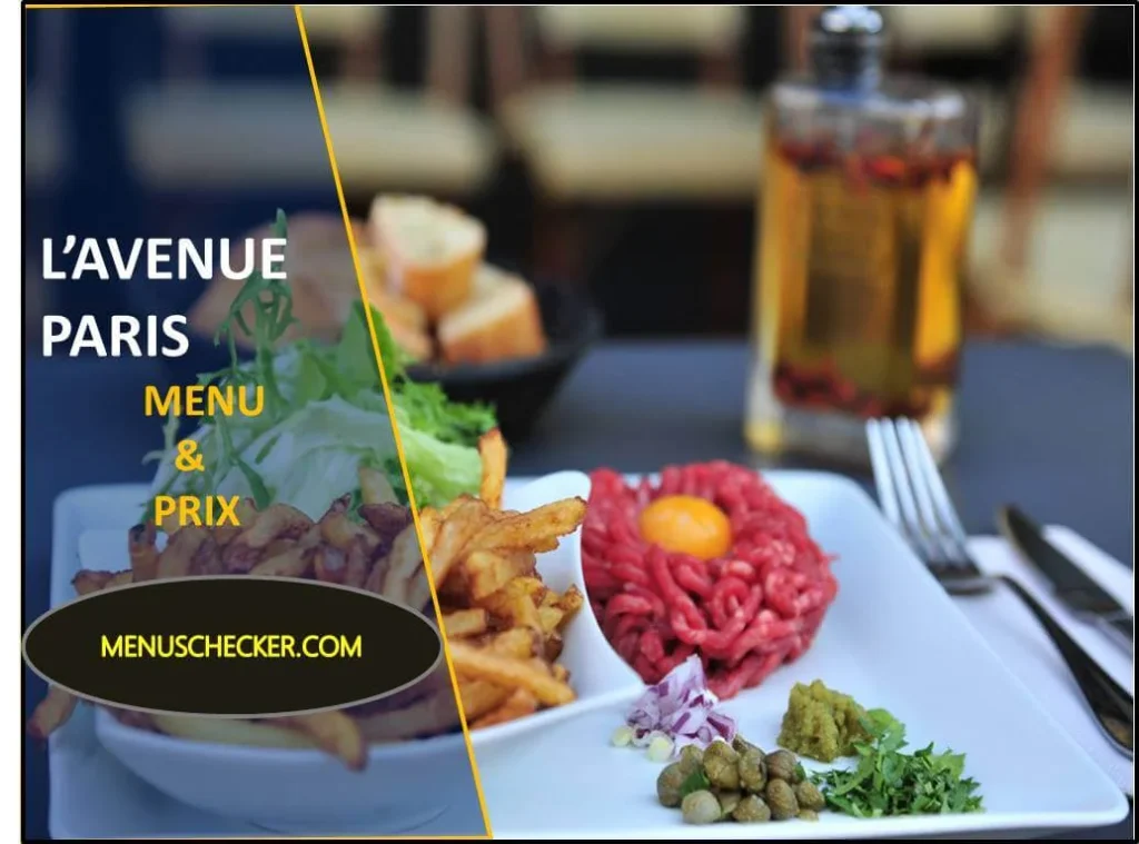 L'Avenue Paris menu and price france