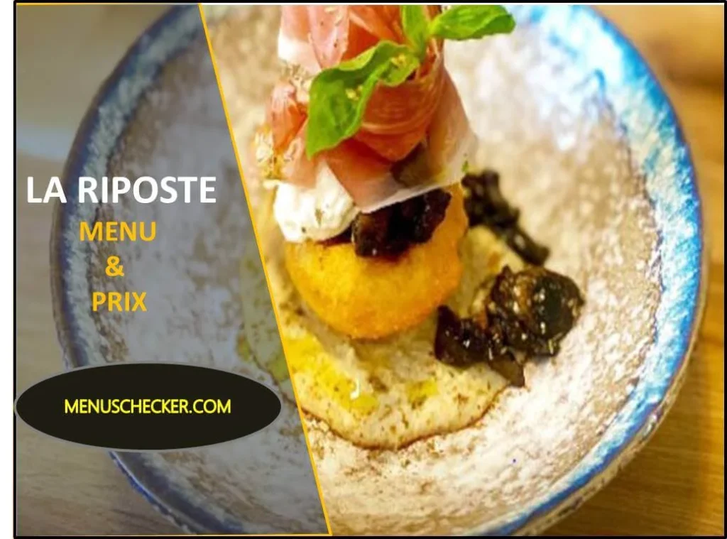 La Riposte Menu and Prix france