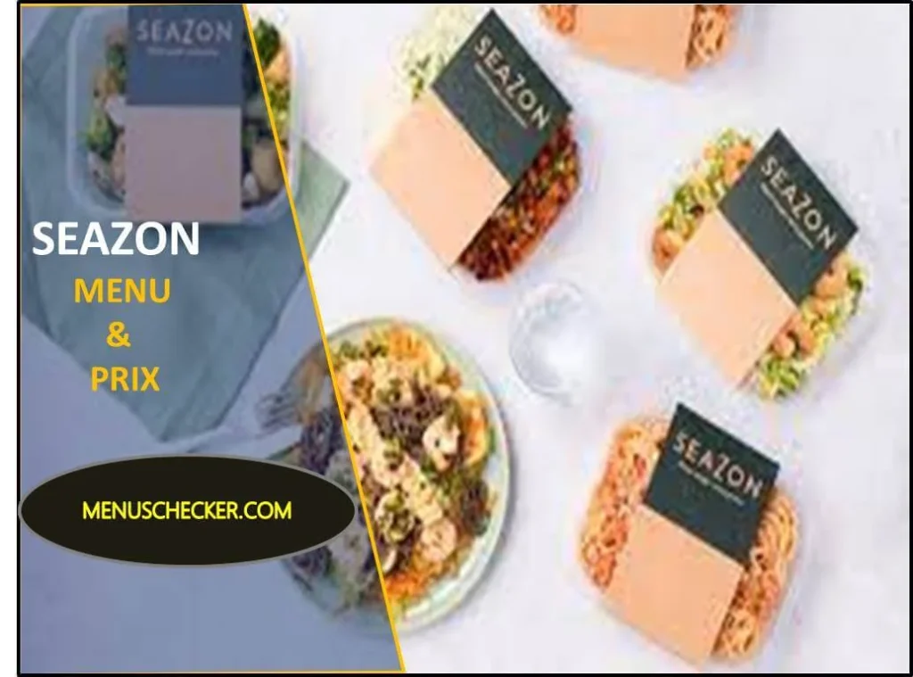 Seazon menu and prix france