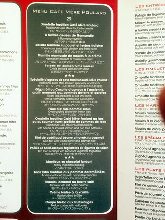 La Mere Poulard Menu 3